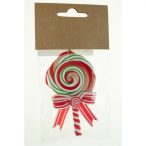 Nyalóka akasztós műanyag 10cm - Piros/fehér/zöld