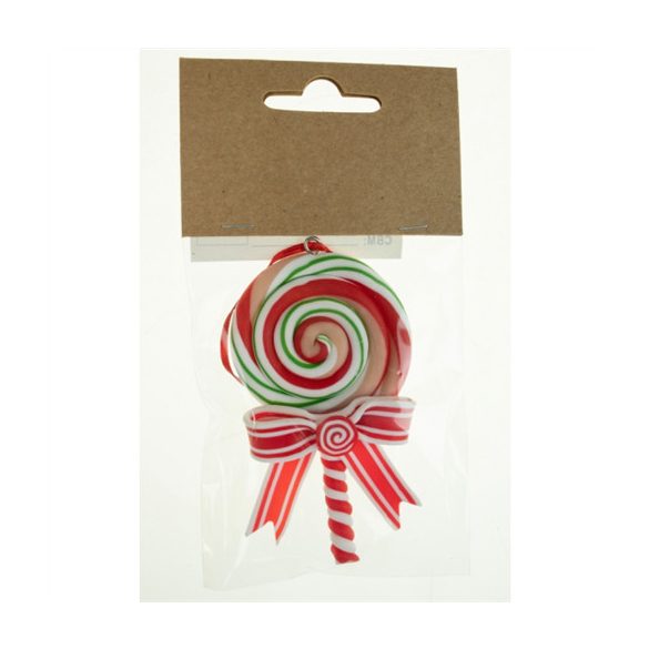 Nyalóka akasztós műanyag 10cm - Piros/fehér/zöld