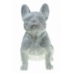 Francia bulldog poly 30x31cm - Ezüst