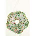 Karácsonyfa dísz fánk foam 10cm akasztós - Zöld