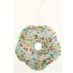 Karácsonyfa dísz fánk foam 8cm akasztós - Kék