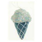 Karácsonyfa dísz fagyi foam 11cm akasztós - Kék