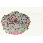 Karácsonyfa dísz fánk foam 8cm akasztós - Rózsaszín