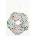 Karácsonyfa dísz fánk foam 10cm akasztós - Rózsaszín