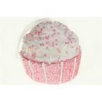 Karácsonyfa dísz muffin foam 7cm cukros - Rózsaszín