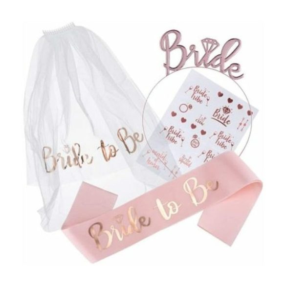 Lánybúcsús "Bride to be" szett 4 részes