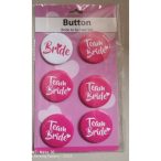 Lánybúcsú kitűző - 6db/csomag