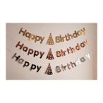   Girland Happy Birthday felirat fényes 2-3m 10-13cm - 3 féle
