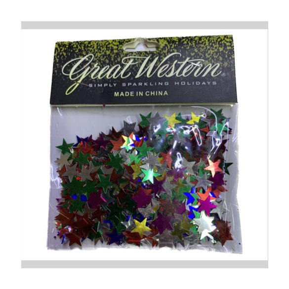 Konfetti csillag metál vegyes szín
