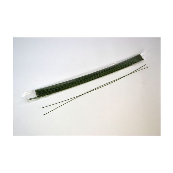 VIRÁGKÖTŐ DRÓT ZÖLD BEVONATTAL 35CM VAST: 0,9MM 100SZÁL/CSOM