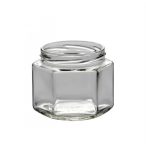 Befőttes üveg Hexagon 380ml 9,9x8,2 cm + kupak