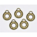Fém medál mentőöv 1,7x2,1 cm - 5db/csomag