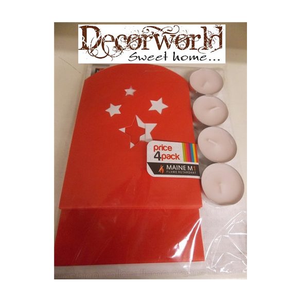 Papír mécsestartó mécsessel tűzálló papír 12x14x10cm - S/4