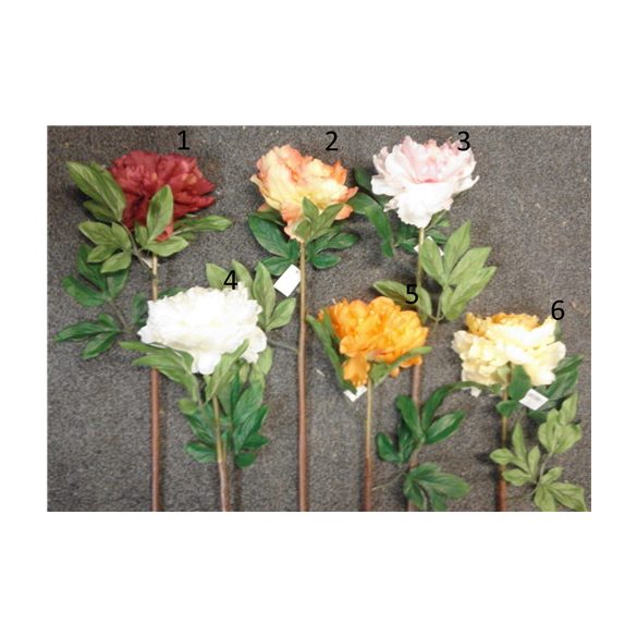 Peónia ág 73cm 6 színben