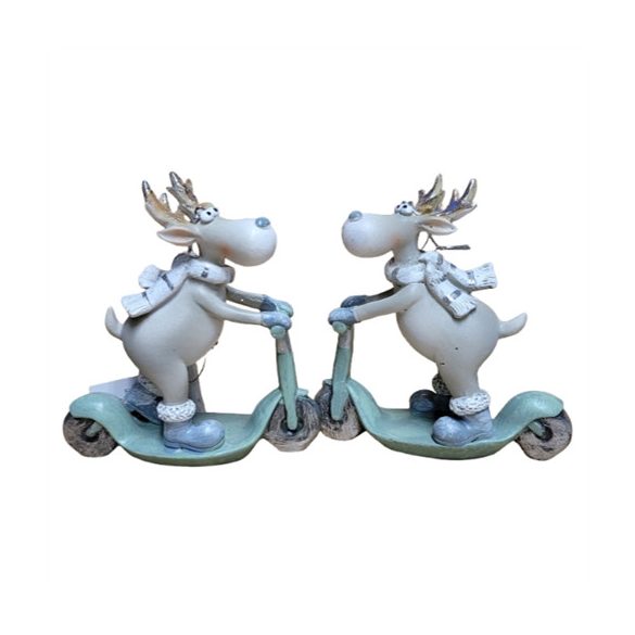 Szarvas rolleren akasztós poly 12x4x13cm - 2féle