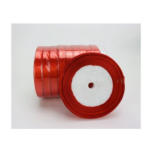 Szatén szalag 1cm x 22m - Piros
