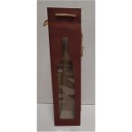 Papírtasak boros ablakkal papír 9x37x8,5 cm - Bordó