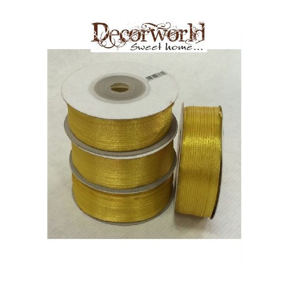 Szatén szalag arany 3mmx50m