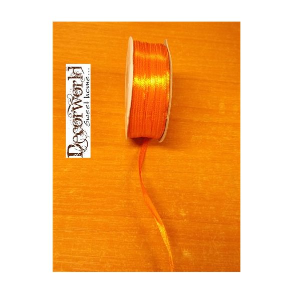 Szatén szalag narancssárga 3mmx50m