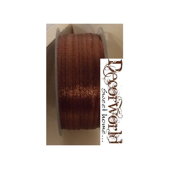Szatén szalag csoki barna 3mmx50m