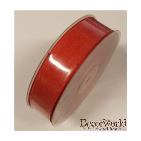 Len yuta szalag piros drótos 25mm/20m