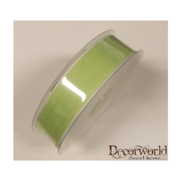 Len yuta szalag világos zöld drótos 25mm/20m