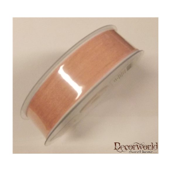 Len yuta szalag rózsaszín drótos 25mm/20m