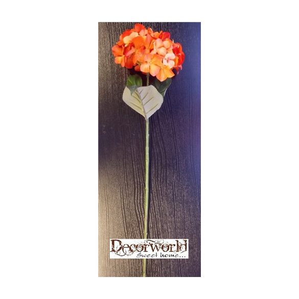 Hortenzia szál 67cm narancssárga