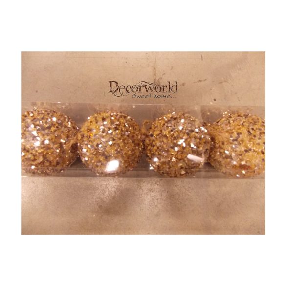 Karácsonyfadísz Gömb Pezsgő S/4db