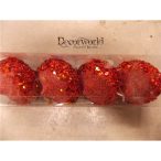 Karácsonyfadísz Lapos Piros S/4db