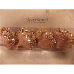 Karácsonyfadísz Lapos Rózsaarany S/4db