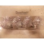 Karácsonyfadísz Lapos Ezüst S/4db