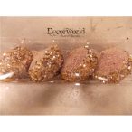 Karácsonyfadísz Lapos Rózsaarany S/4db H:8cm