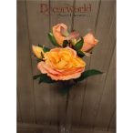 Rózsa szálas 5fej 45cm - Narancssárga