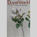 Rózsa ág x5 48cm - Fehér