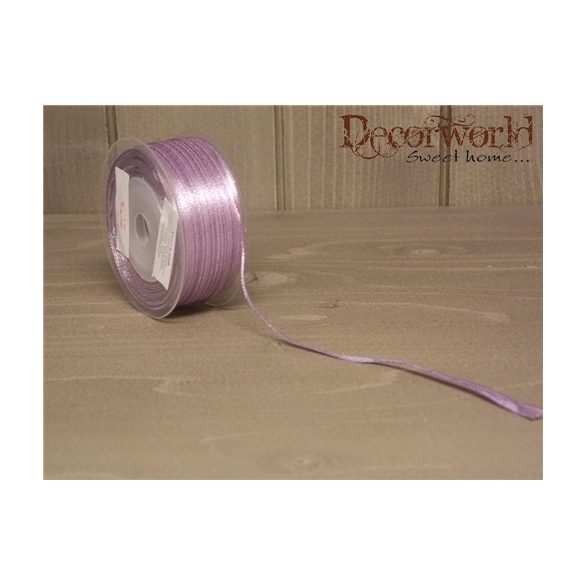Szatén szalag mályva lila 3mmx50m