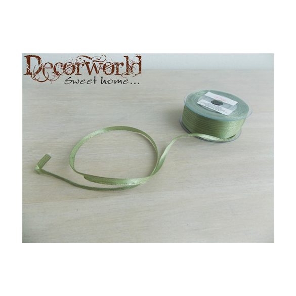 Szatén szalag olajzöld 3mmx50m