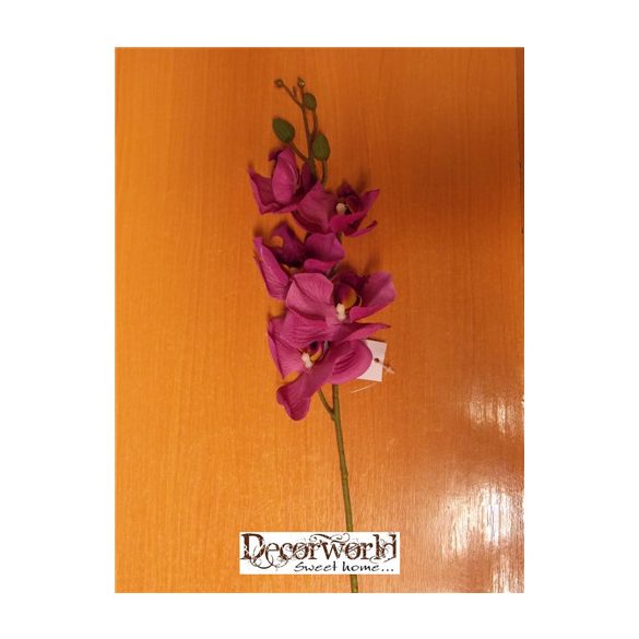 Gumi Orchidea szál 60cm - Ciklámen/lila