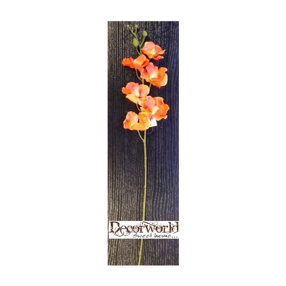 Phalaenopsis Orchidea natural touch 60cm narancs