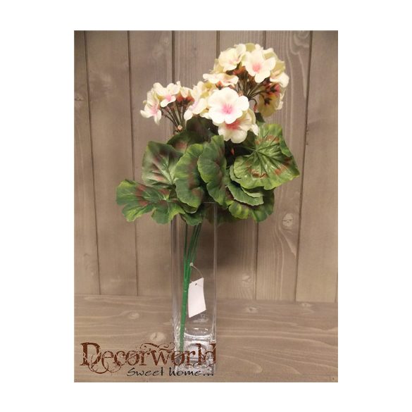 Muskátli csokor 35 cm - Fehér,krém.barack