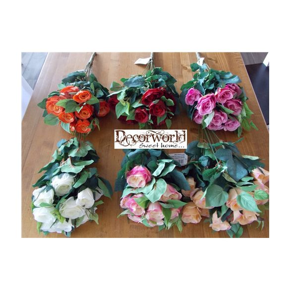 Rózsacsokor 11 szálas 45 cm - 6 színben