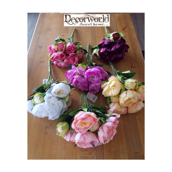 Rózsacsokor 9 szálas 45cm - Több színben