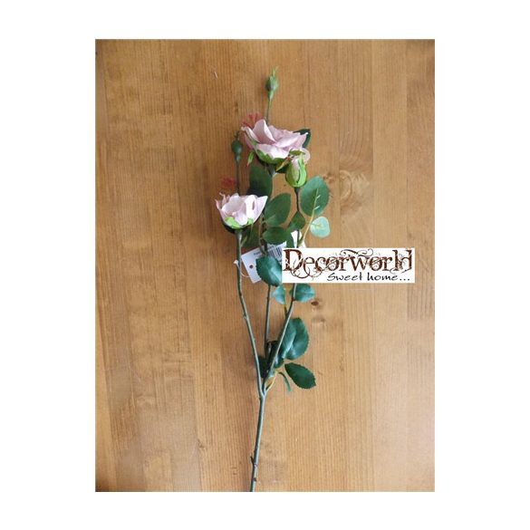 Szálas rózsa vanília 50cm 2 fej, 1 bimbó