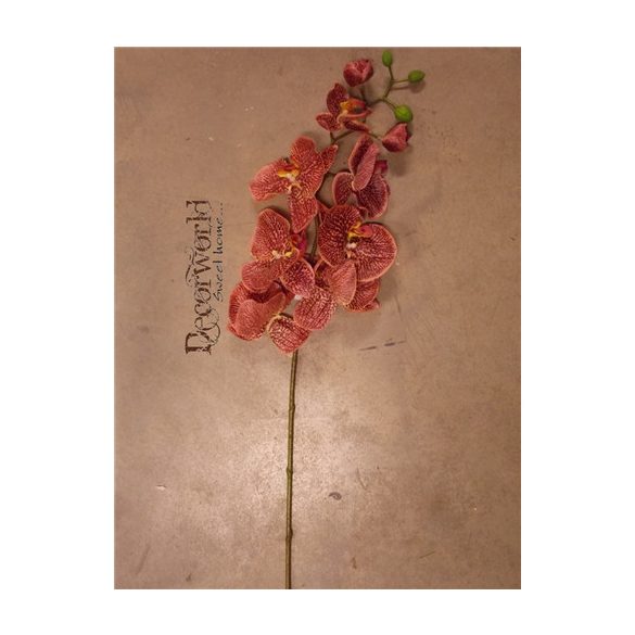 Gumi Orchidea szál 100cm - Burgundi vörös