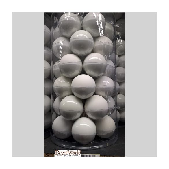 Kd. Gömb üveg fehér 4cm S/36db