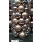 Kd. Gömb üveg rózsaszín 4cm S/36db