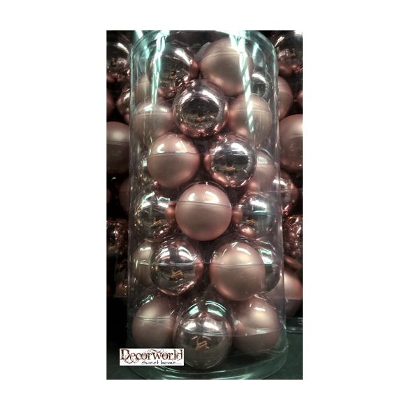 Kd. Gömb üveg pink 4cm S/36db