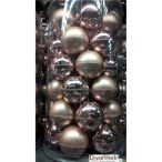 Kd. Gömb üveg rózsaszín 6cm S/36db