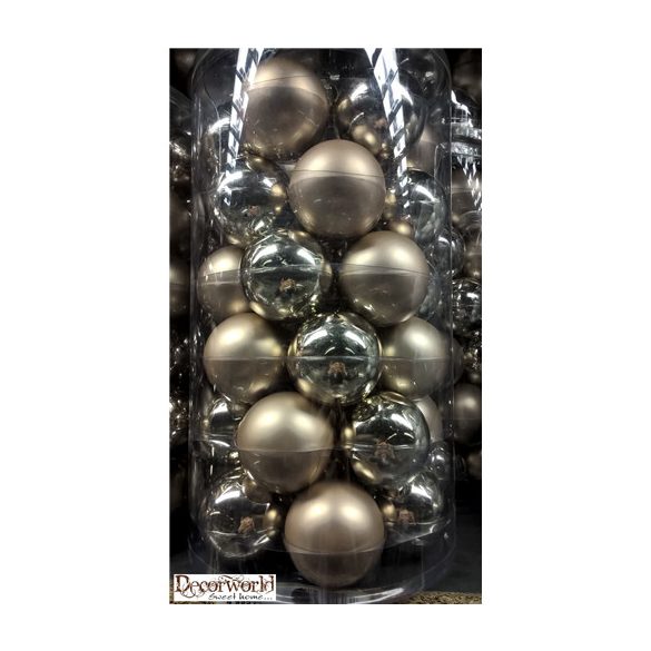 Kd. Gömb üveg krém 6cm S/36db