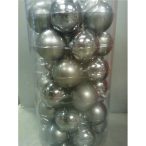 Kd. Gömb üveg ezüst 6cm S/36db